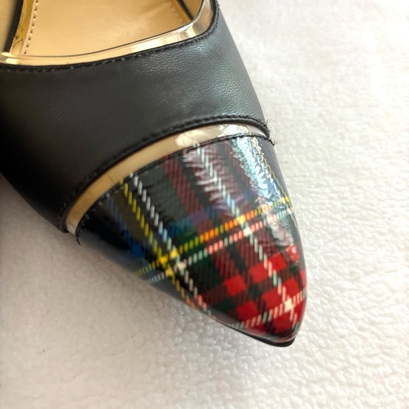 Jessica Simpson Leopard and Plaid Stiletto Point Toe Heel Pumps (10) - Picture 6 of 16